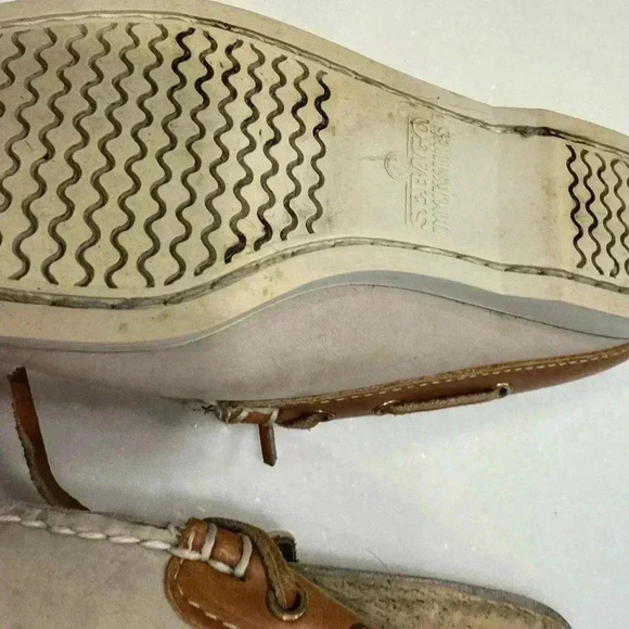 Sebago dockside’s leather mule slip ons tan & beige women’s size 6 - Picture 12 of 12